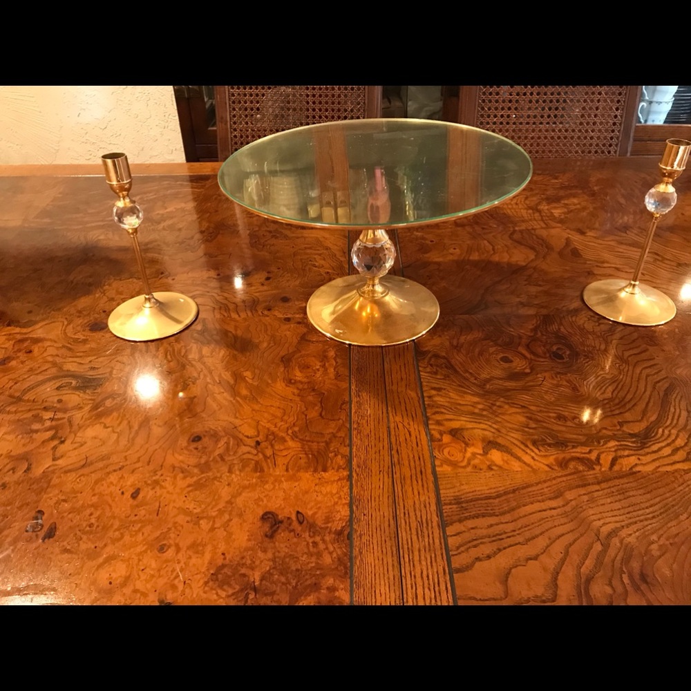 VALERIO ALBARELLO 24K Swarovski 2 candle stick.
